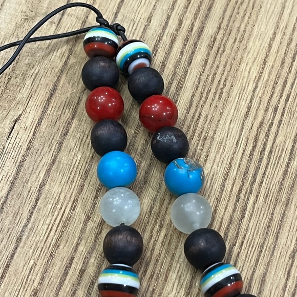 Women’s Fossil Brand Red/Brown/Turquoise Beaded Jewelry Set - Picture 8 of 12